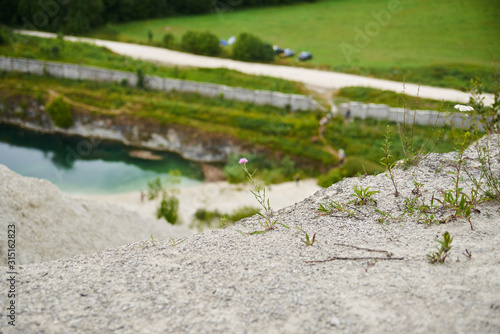 Mountain landscape in green wally with crystal river, in Caucasian mountains.