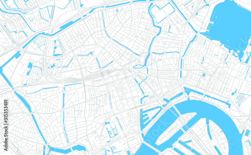 Rotterdam, Netherlands bright vector map