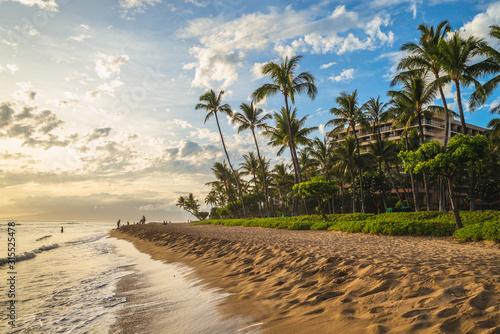 dekoracje na plaży kaanapali na wyspie maui na hawajach