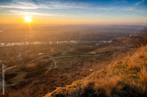 Sunny footpaths under the Sandberg hill, Bratislava, Slovakia