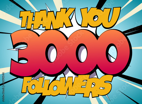 Thank You 3000 followers Comics Banner