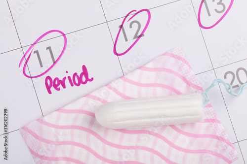 Period, calendar, tampon, pad 