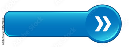 Blue vector web button with arrow