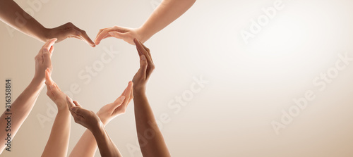 The concept of unity, cooperation, teamwork and charity.