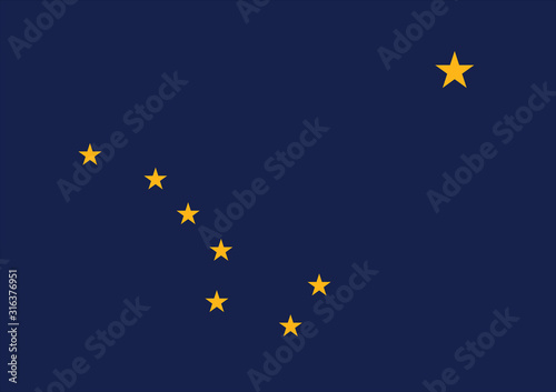 Vector of nice Alaska state flag.