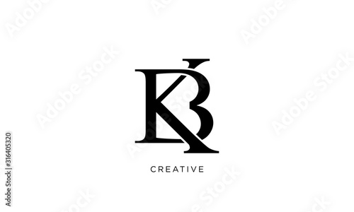 kb logo design vector initial luxury