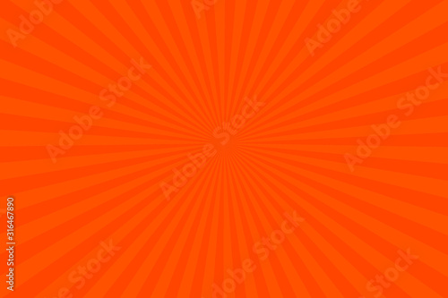 Abstract orange rays vector background, 2020 Color Trends. Lush Lava