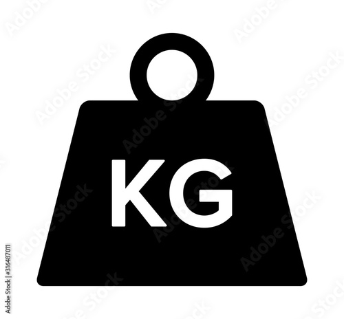 Unit of kilogram mass constant flat vector icon for apps and websites