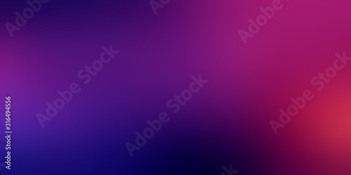 Violet purple red dark gradient pattern. Empty magical background. Defocused abstract texture. Blurred deep night sky illustration.