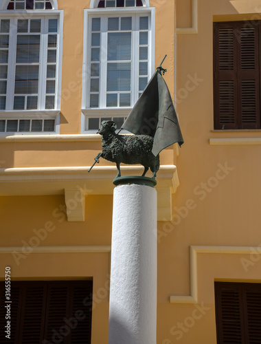 The Lamb of Sant Joan in old town of Ciutadella, Menorca, Balearic Islands, Spain, September, 2019