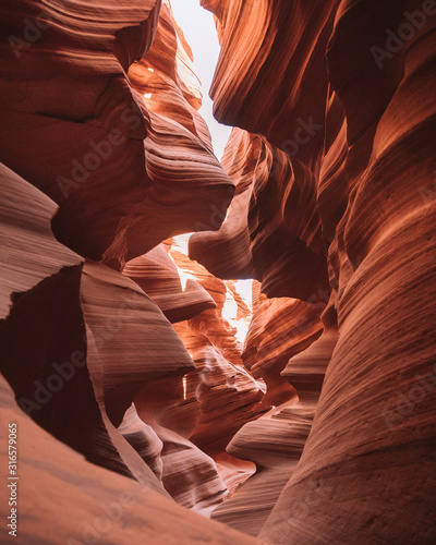 The beautiful rock formation in Antelope Canyon Arizona
