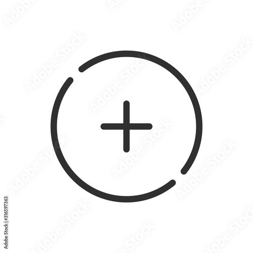 More icon isolated on white background. Vector illustration.