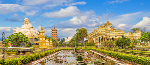 Landscape with Vinh Tranh Pagoda in My Tho, the Mekong Delta, Vietnam