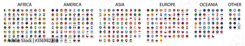 Flag of world. Vector icons