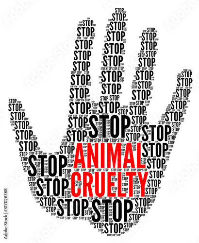 Stop animal cruelty symbol