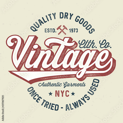 Vintage Clth. Co. - Aged Tee Design For Printing