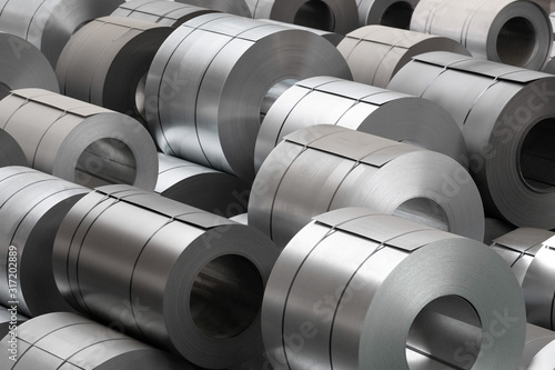 amount of steel coils in warehouse, heavy industries