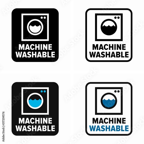 Machine washable materials without damage