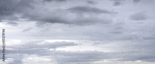 Overcast sky background with clouds