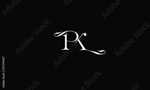 PK abstract vector logo monogram template