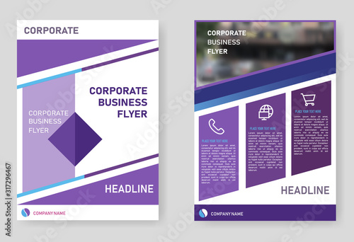 Annual report cover design, vector template for brochure, flyer, presentation, flyer.