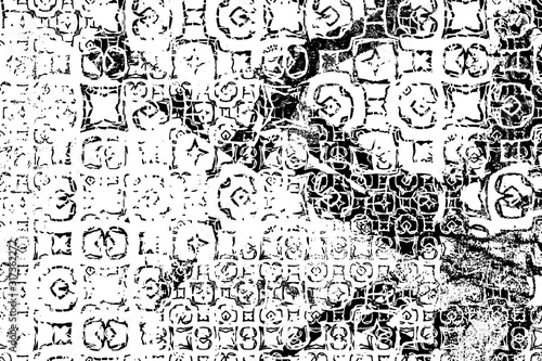 Abstract black and white background. Grunge texture. Monochrome vector pattern