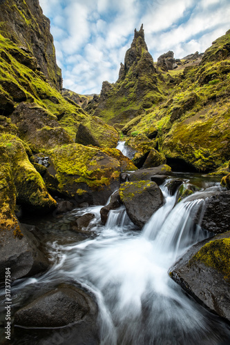 Stream near Þakgil Campground, Iceland