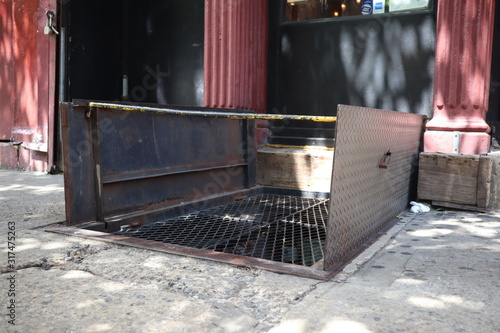 new york sidewalk cellar doors vent. Basement door. Sidewalk Cellar Doors Hatches & Basement Access Door Steel Fabricator. Sidewalk Cellar Hatch Doors Steel. descent to the basement from the street