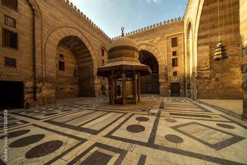 The inner courtyard of Qalawun in Cairo, Egypt