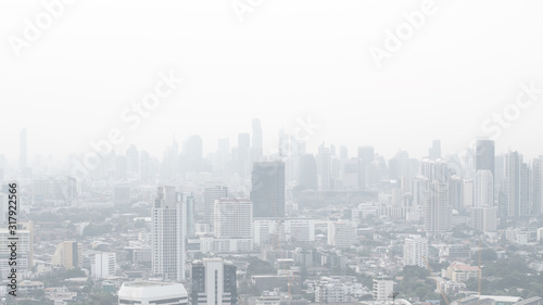 Bangkok City Thailand air pollution remains at hazardous levels PM2.5 pollutants - dust and smoke high level PM 2.5