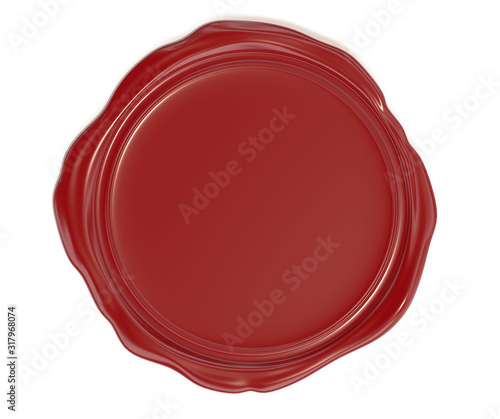 Red wax seal