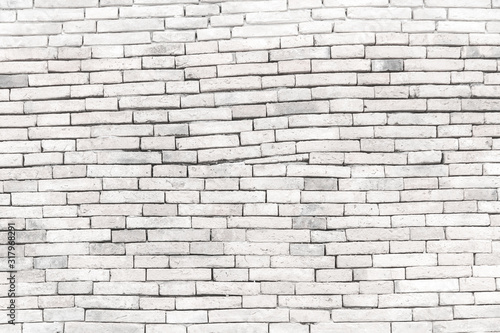 Background of old white brick wall.