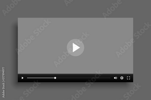 video multimedia player mockup template design for web