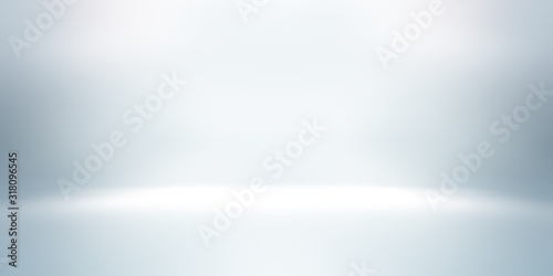 soft white and gray studio room background, grey floor backdrop with spotlight.