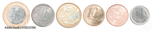 set of Brazilian coins