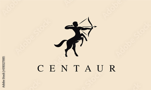 Centaur Logo - Horse Archer Sagittarius Vector Design