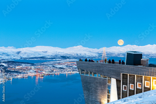 View on Tromso from Tromso City View Point, Norway, Tromso At Winter Time, Christmas in Tromso, Norway