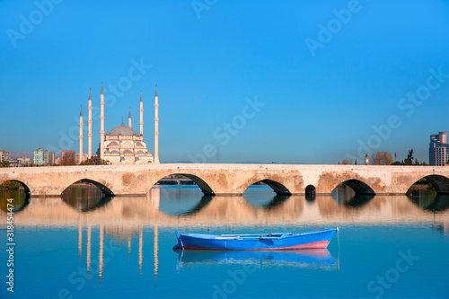 The Stone Bridge and Sabanci Mosque - Adana, Turkey