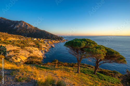Sunset in Elba Island, Tuscany, Italy