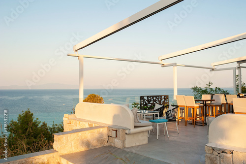 Beautiful seaside restourant with panoramic seaview