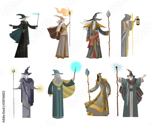 old wise magician fantasy wizard collection