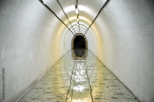 Secret underground cold war bunker. Atomic War Command. Tito's bunker - Top secret project in former Yugoslavia. Konjic, Bosnia and Herzegovina. Old abandoned secret military shelter. Tunnel, storage