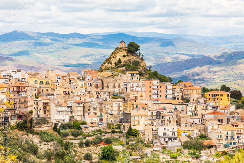 Italy, Sicily, Enna Province, Centuripe. The ancient town of Centuripe in eastern Sicily. The town is pre-Roman, dating back to the 5th century BC.