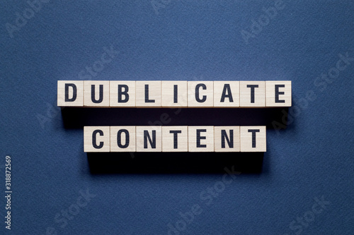 Dublicate content word concept on cubes