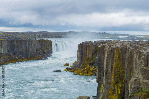 Dettifoss and the canyon in Iceland.