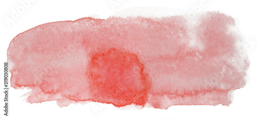 Watercolor stain, abstract with texture on a white background isolated.