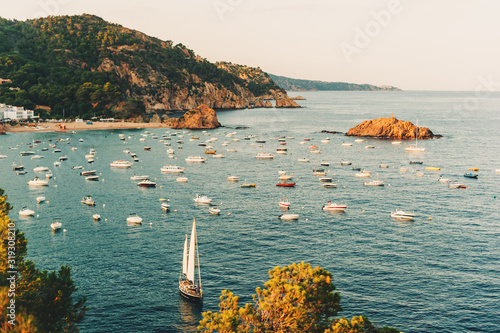 Beautiful landscape of Tossa de Mar, Costa Brava, Spain