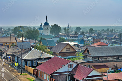 Panorama Jenisejska - syberyjskiego miasta w Rosji