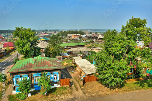 Panorama Jenisejska - syberyjskiego miasta w Rosji