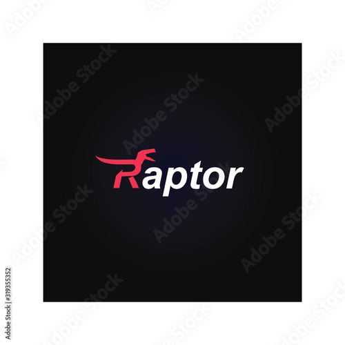 R letter logo raptor design